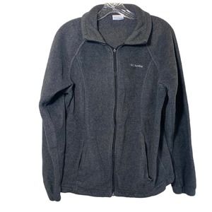 Columbia fleece jacket light gray size large